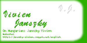 vivien janszky business card
